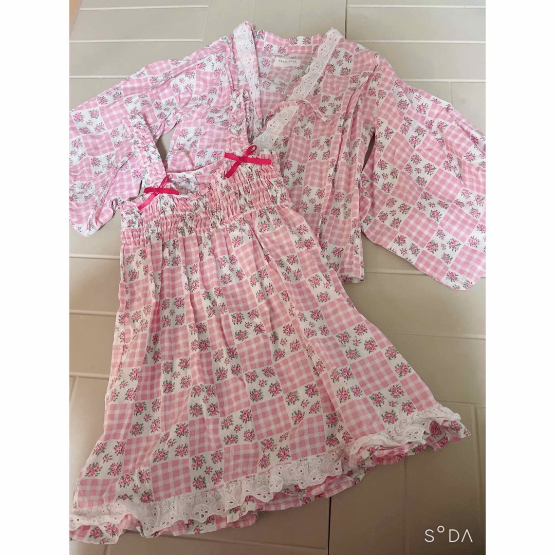 petit main(プティマイン)の110センチ浴衣 キッズ/ベビー/マタニティのキッズ服女の子用(90cm~)(甚平/浴衣)の商品写真