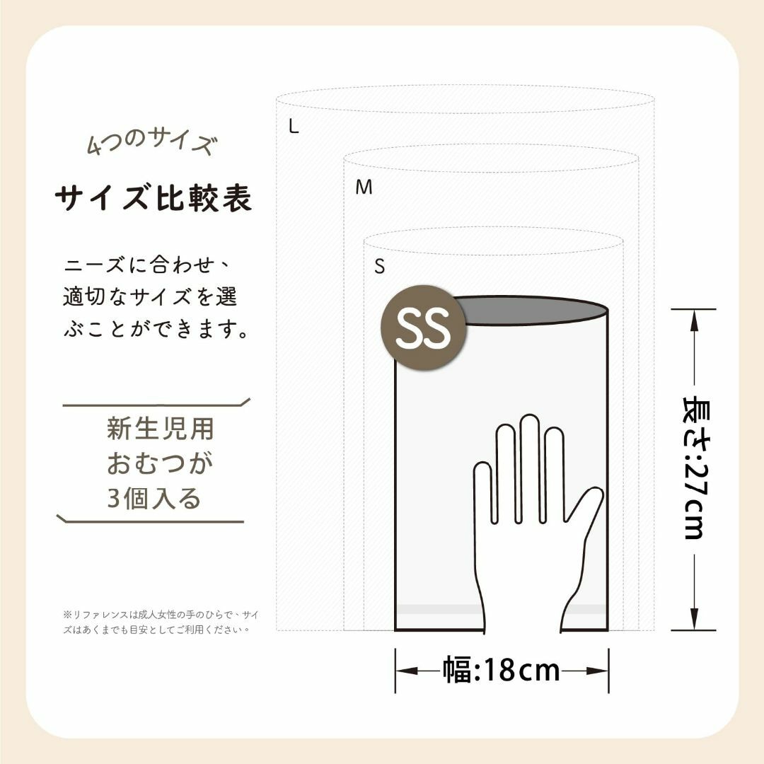 【色: ホワイト】Deefre おむつが臭わない袋 220枚入 SSサイズ にお キッズ/ベビー/マタニティのおむつ/トイレ用品(ベビー紙おむつ)の商品写真