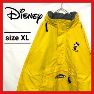 90s 古着 ディズニー ブルゾン ミッキー ディズニーストア 中綿 XL 