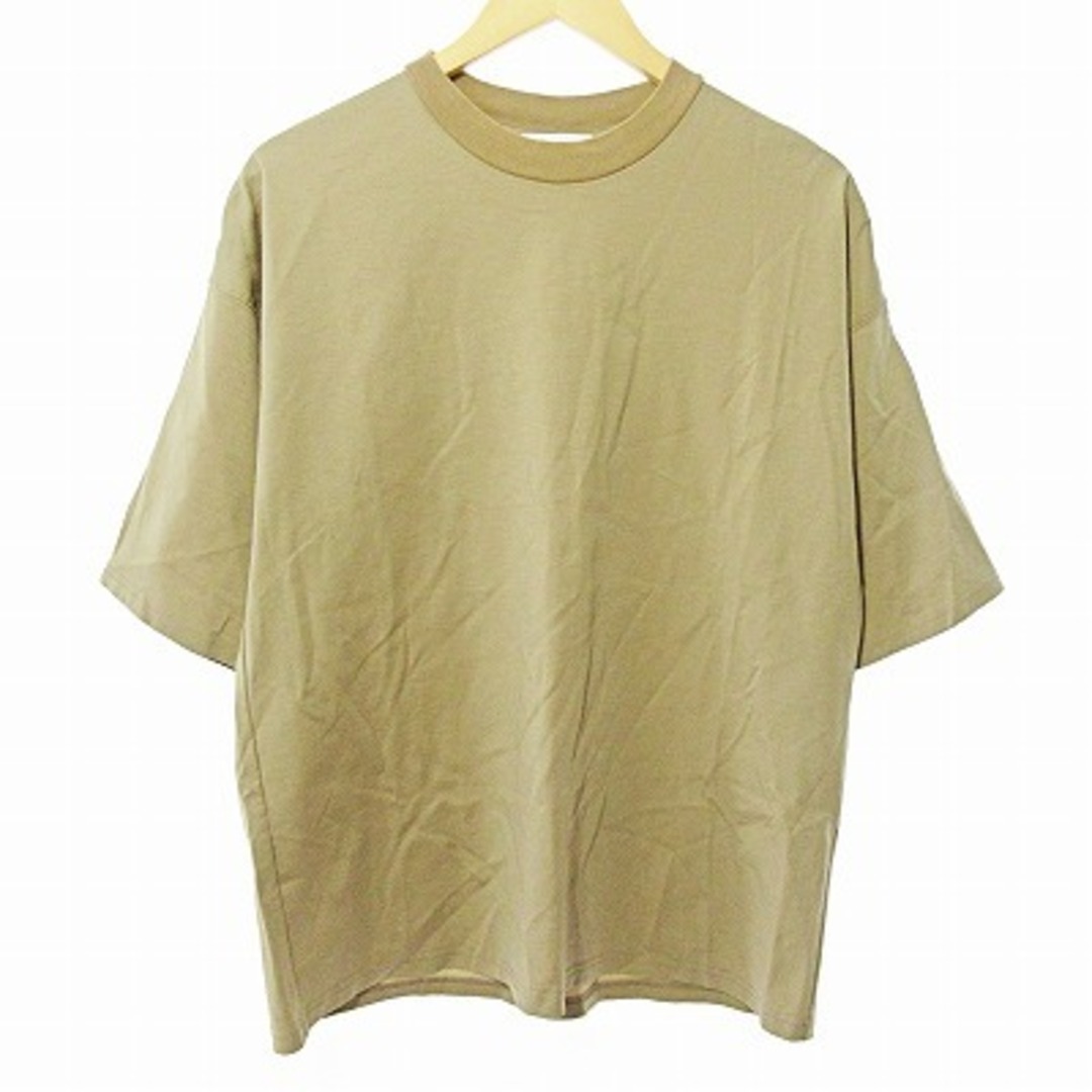 Adam et Rope'(アダムエロぺ)のアダムエロペ 21SS Tシャツ カットソー 半袖 オーバーサイズ ベージュ M レディースのトップス(Tシャツ(半袖/袖なし))の商品写真