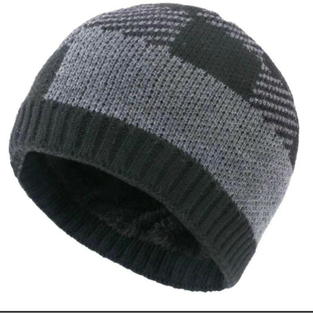 ✨早い者勝ち✨防寒 帽子 あったか裏起毛 ワッチキャップ 秋冬 UVカット メンズの帽子(ニット帽/ビーニー)の商品写真