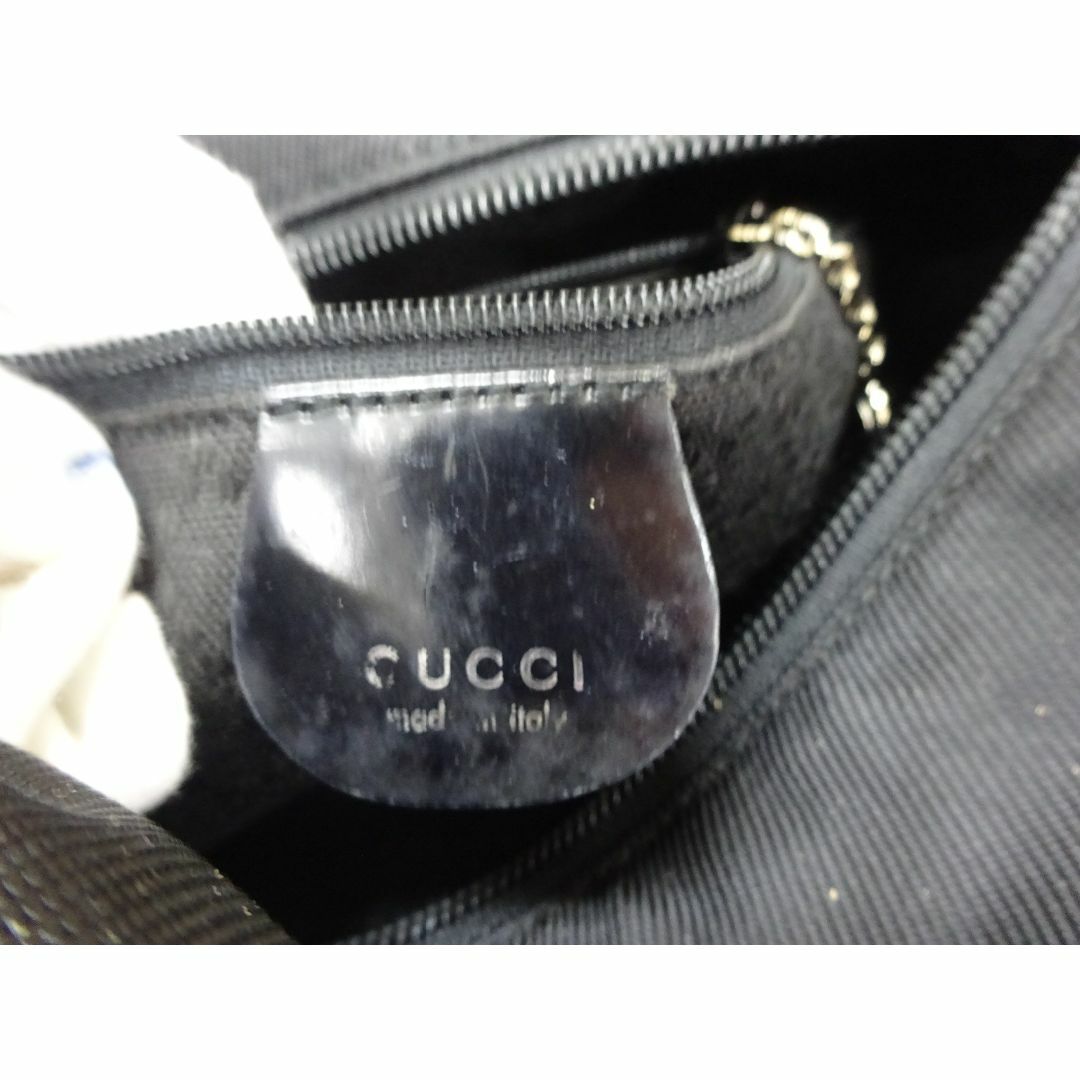 Gucci(グッチ)のK池079/ GUCCI バンブー ナイロン レザー ハンドバッグ レディースのバッグ(ハンドバッグ)の商品写真