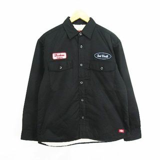 ディッキーズ(Dickies)のディッキーズ 2478-2072 カバーオール 長袖 裏ボア ロゴ L ブラック(カバーオール)