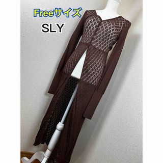 スライ(SLY)の【タグ付未使用】 SLY カーディガン/ワンピース Freeサイズ(ロングワンピース/マキシワンピース)