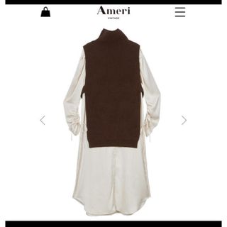 アメリヴィンテージ(Ameri VINTAGE)のameri VEST LAYERED SHIRT DRESS(ロングワンピース/マキシワンピース)