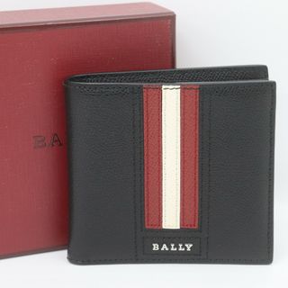 Bally - ITJ5I38258IQ 美品 バリー トレスポ レザー 二つ折り財布 6219664 ブラック レッド ホワイト ウォレット メンズ 外箱