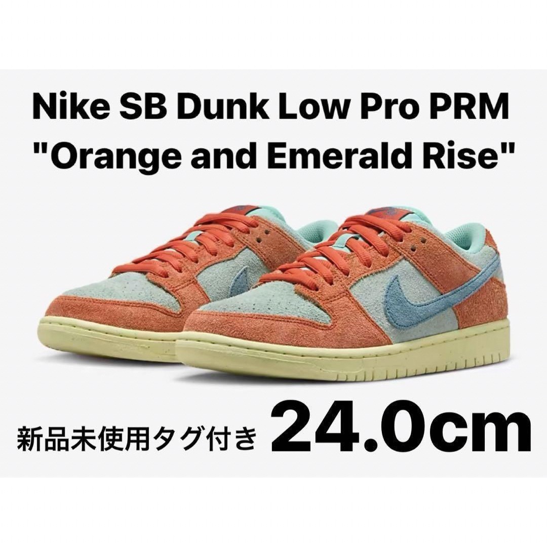 NIKE(ナイキ)のナイキ SB ダンク ロー プロ PRM "オレンジ アンド エメラルドライズ" メンズの靴/シューズ(スニーカー)の商品写真