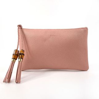 グッチ(Gucci)のグッチ クラッチバッグ バンブー タッセル  449652 ピンク(クラッチバッグ)