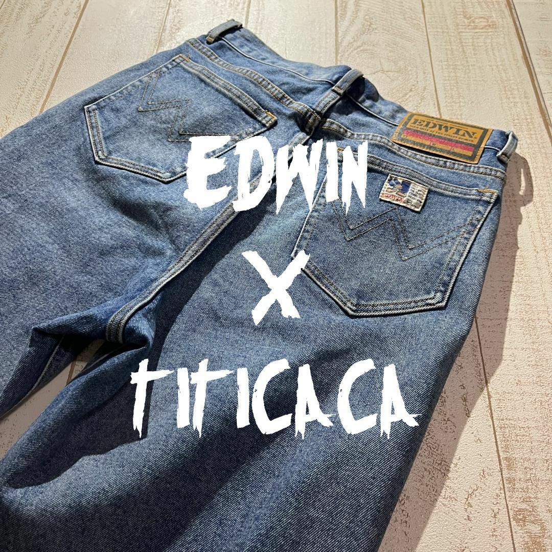 EDWIN(エドウィン)の希少【EDWIN×TITICACA】エドウィン×チチカカ コラボテーパードデニム レディースのパンツ(デニム/ジーンズ)の商品写真