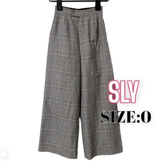 SLY - SLY ♥ カジュアル ハイウエスト チェック ワイドパンツ