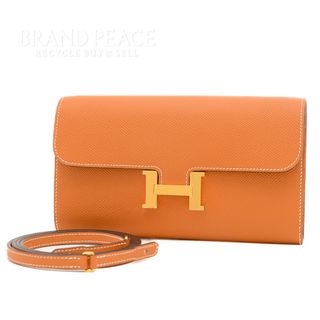 エルメス(Hermes)のエルメス コンスタンス トゥーゴー ウォレット エプソン トフィ ゴールド金具(財布)