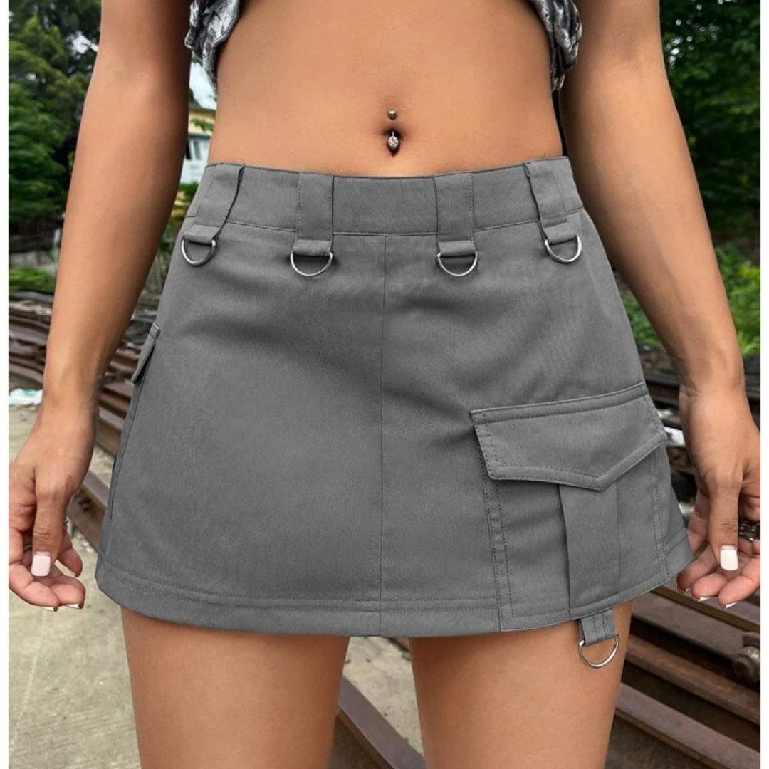SHEIN(シーイン)の新品未使用品✳︎SHEIN✳︎カーゴスカートXS レディースのスカート(ミニスカート)の商品写真