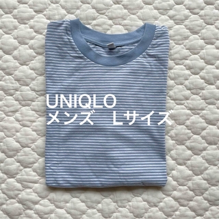 ユニクロ(UNIQLO)のUNIQLO メンズ　L  半袖　Tシャツ　オーバーサイズ　ボーダー　(Tシャツ/カットソー(半袖/袖なし))