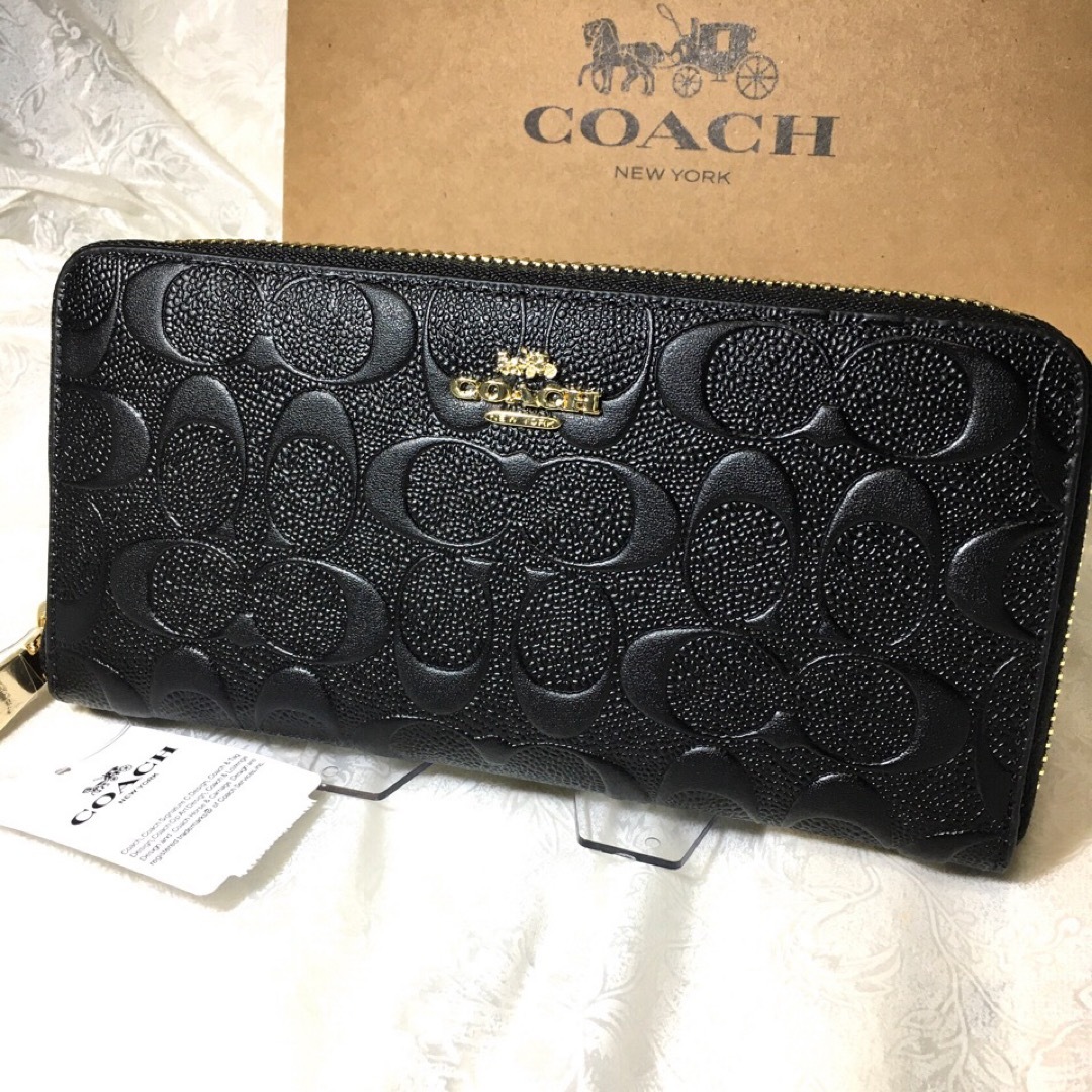 COACH(コーチ)の贈り物にも☆コーチ 長財布　エンボスドシグネチャー　男女　長財布 メンズのファッション小物(長財布)の商品写真