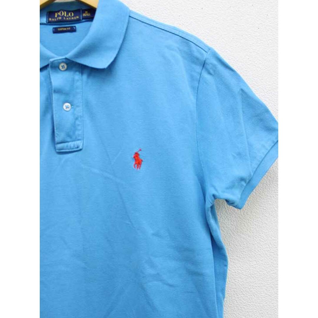 POLO RALPH LAUREN(ポロラルフローレン)の【春物新入荷】■POLO RALPH LAUREN｜ポロ ラルフ ローレン■半袖ポロシャツ/半袖 ブルー/青 レディース M 【中古】春夏 823042 レディースのトップス(ポロシャツ)の商品写真