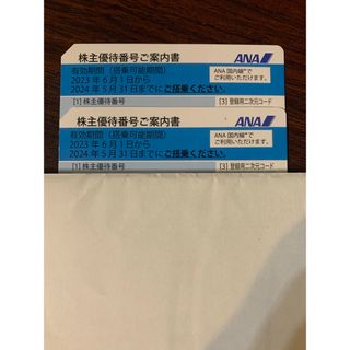 エーエヌエー(ゼンニッポンクウユ)(ANA(全日本空輸))のANA 株主優待　2枚(航空券)