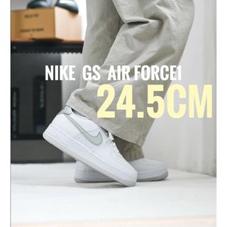 ナイキ(NIKE)の水曜終了【新品】NIKE GS AIR FORCE1 ホワイト ピュアプラチナム(スニーカー)