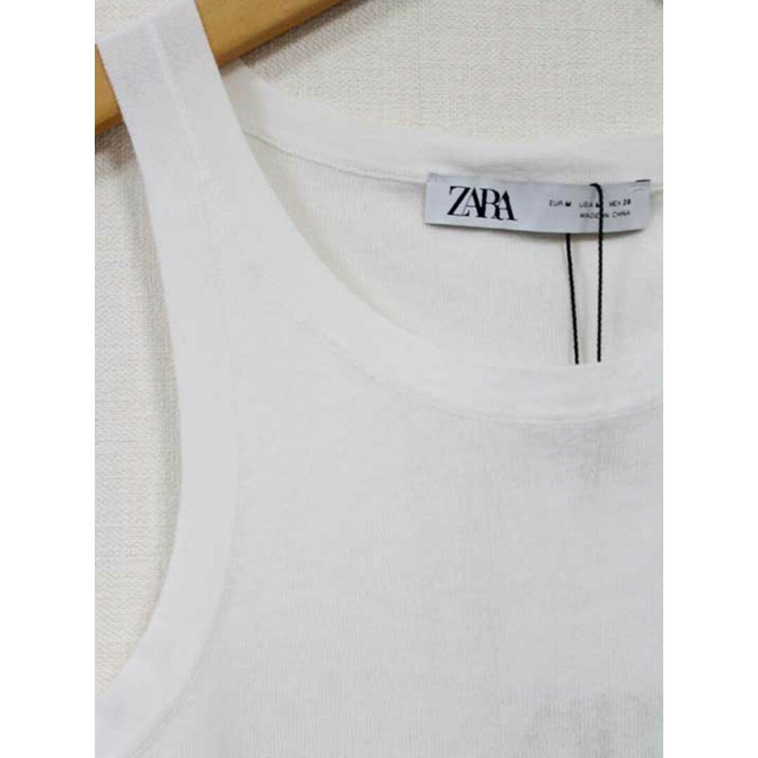 ZARA(ザラ)の【春物 新入荷】新品未使用品☆ZARA/ザラ☆ノースリーブニット/ニット/セーター/無地/シンプル ホワイト/白 レディース M 春夏 923042 レディースのトップス(ニット/セーター)の商品写真