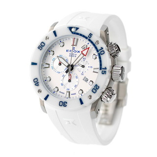 エドックス(EDOX)の【新品】エドックス EDOX 腕時計 メンズ 10242-TINB-BBUINR クロノオフショア1 クオーツ ホワイトxホワイト アナログ表示(腕時計(アナログ))