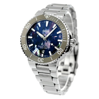 オリス(ORIS)の【新品】オリス ORIS 腕時計 メンズ 01 733 7766 4150-Set アクイス デイト アップサイクル 41.5mm 自動巻き（Oris 733/手巻き付） マルチカラーxシルバー アナログ表示(腕時計(アナログ))