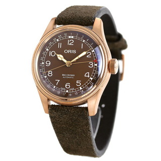 オリス(ORIS)の【新品】オリス ORIS 腕時計 メンズ 01 754 7741 3166 07 5 20 74BR ビッグクラウン ポインターデイト 40mm 自動巻き（Oris 754/手巻き付） ブラウンxダークブラウン アナログ表示(腕時計(アナログ))