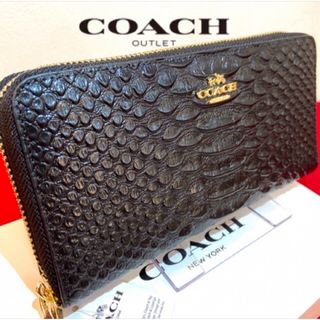 コーチ(COACH)の贈り物にも☆コーチ 幸運のバイソン型押　男女　長財布(長財布)