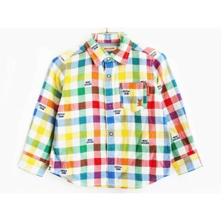 mikihouse - 【春物 新入荷!】[ミキハウス/mikihouse]100cm 長袖シャツ マルチカラー【中古】子供服 キッズ kids 男の子 春秋冬 tops 923042