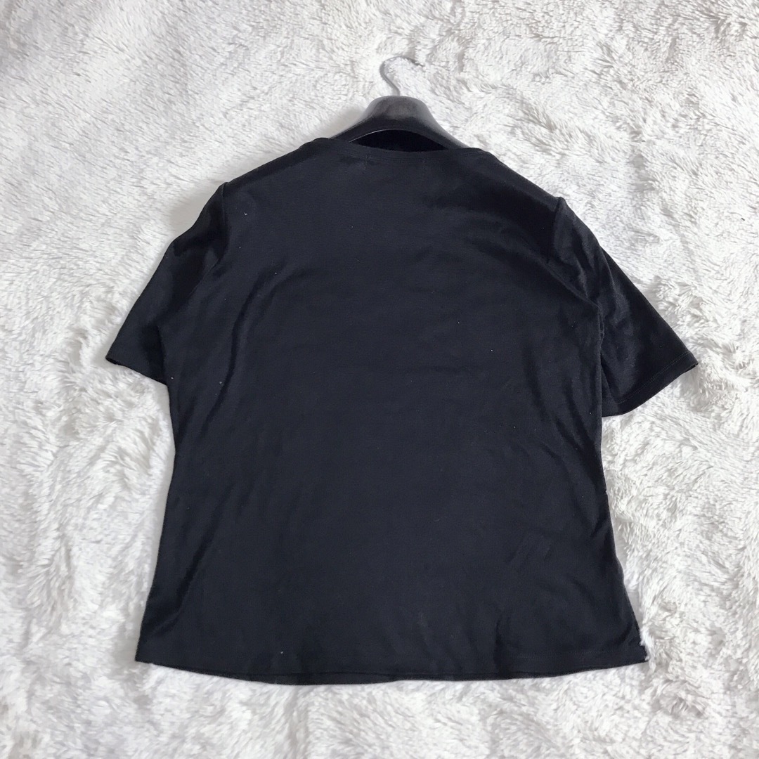 BALMAIN(バルマン)の美品 BALMAIN バルマン スパンコール 半袖 カットソー Tシャツ 黒 レディースのトップス(Tシャツ(半袖/袖なし))の商品写真
