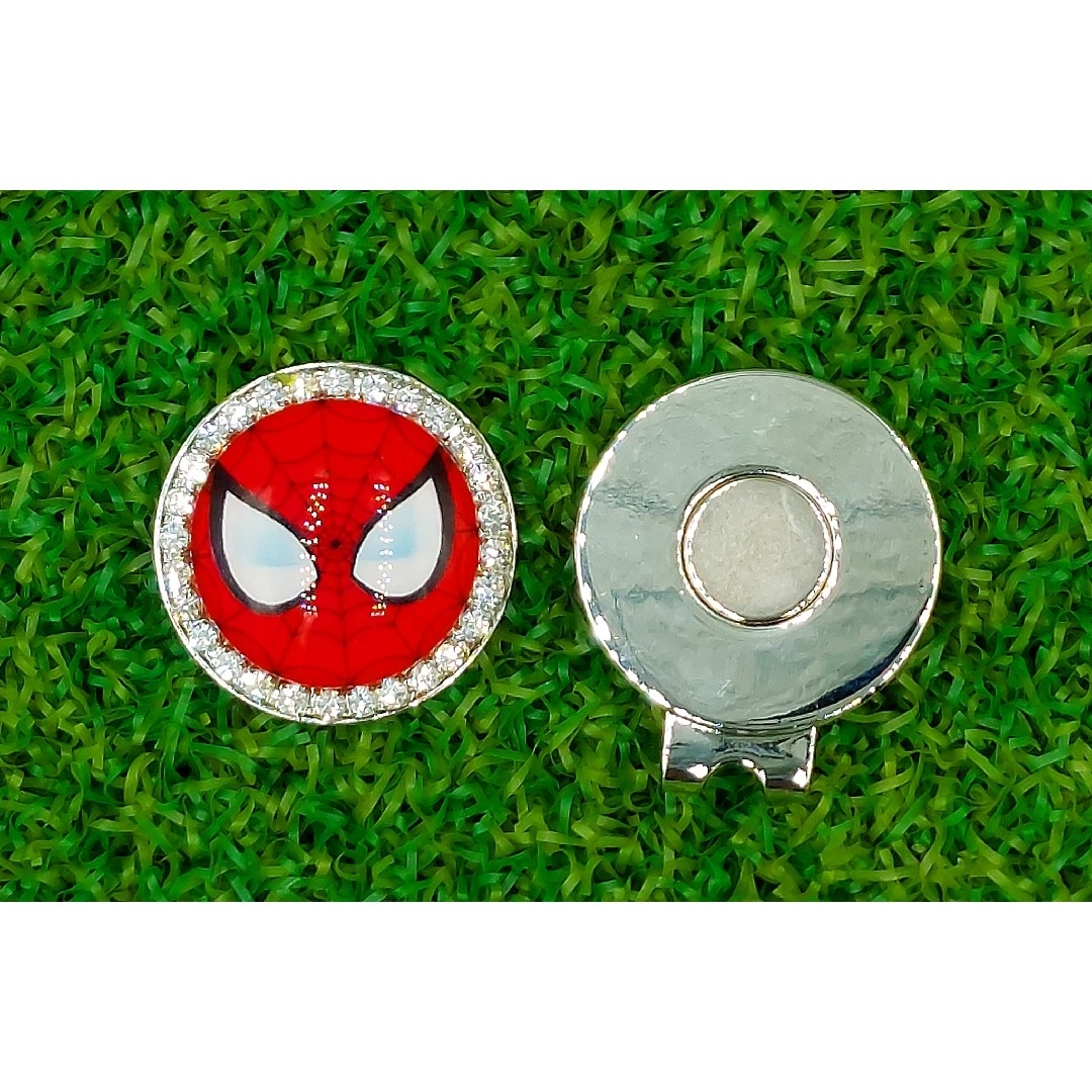 ゴルフマーカー★スパイダーマン★キラキラ スポーツ/アウトドアのゴルフ(その他)の商品写真