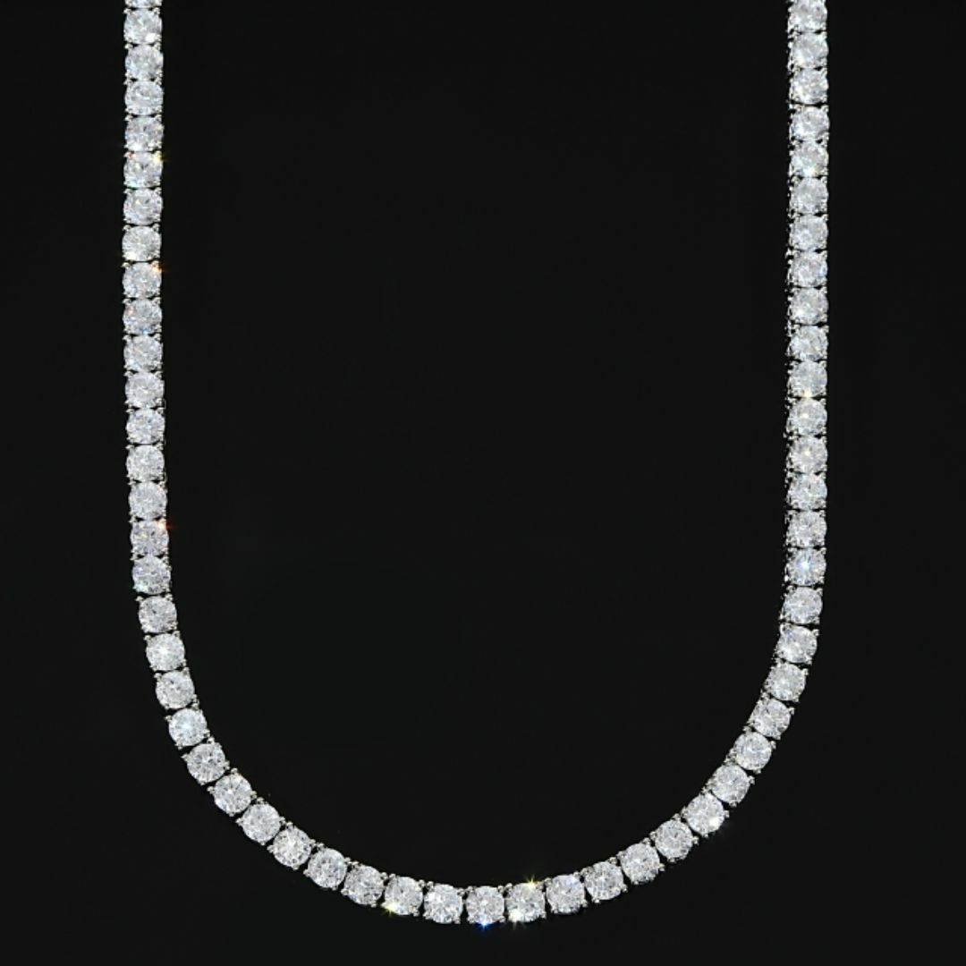 5mm 50cm テニスネックレス テニスチェーン 幅5mmストーン 5mm 50cm テニスネックレス テニスチェーン 幅5mmストーン
