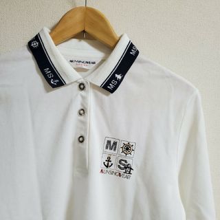 マンシングウェア(Munsingwear)の【MUNSINGWEAR】レディースゴルフ☆鹿の子ポロシャツ・ホワイト(ウエア)