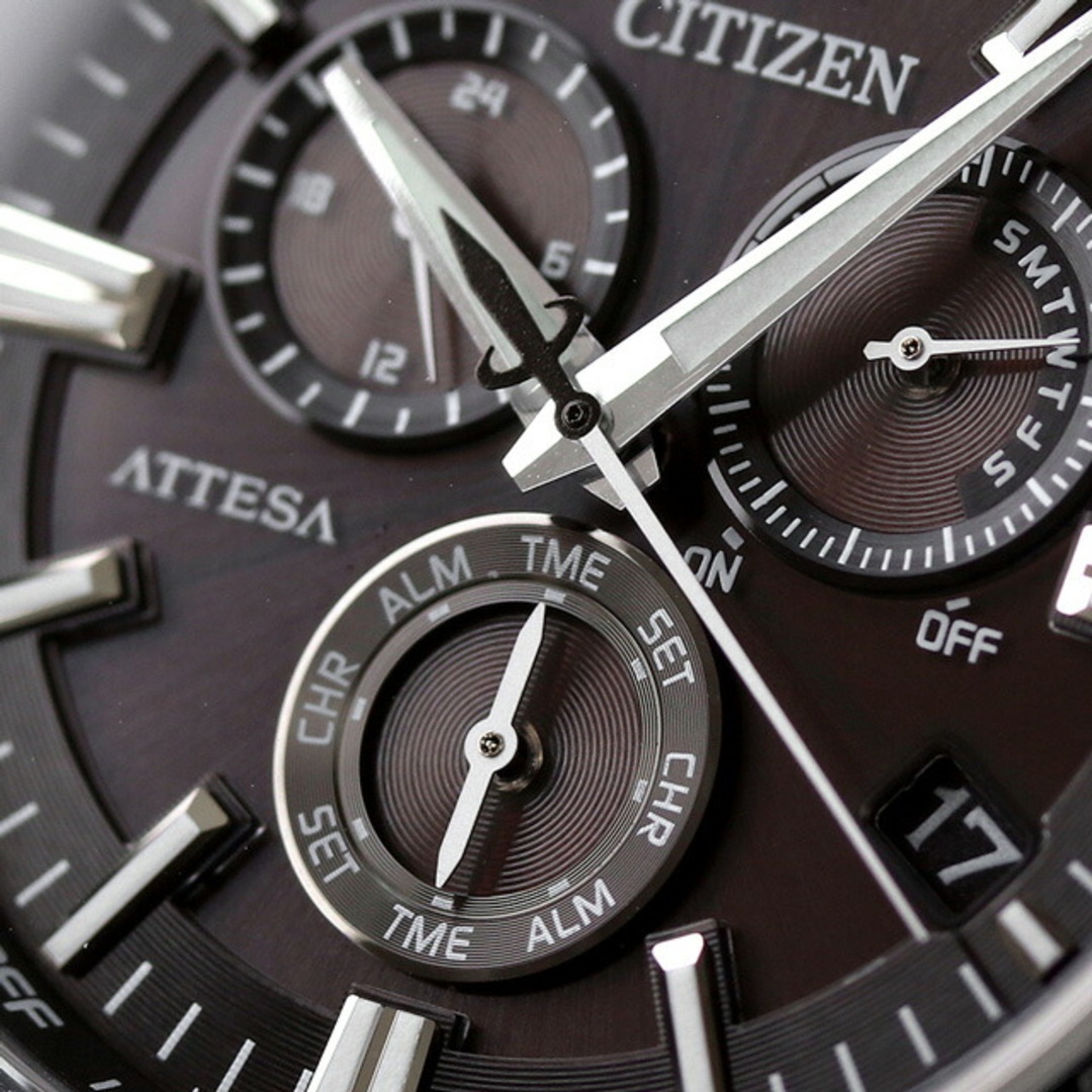 CITIZEN(シチズン)の【新品】シチズン CITIZEN ATTESA 腕時計 メンズ CB5966-69E アテッサ 光発電エコ・ドライブ電波時計 ダイレクトフライト 光発電エコ・ドライブ電波 ブラックxシルバー アナログ表示 メンズの時計(腕時計(アナログ))の商品写真