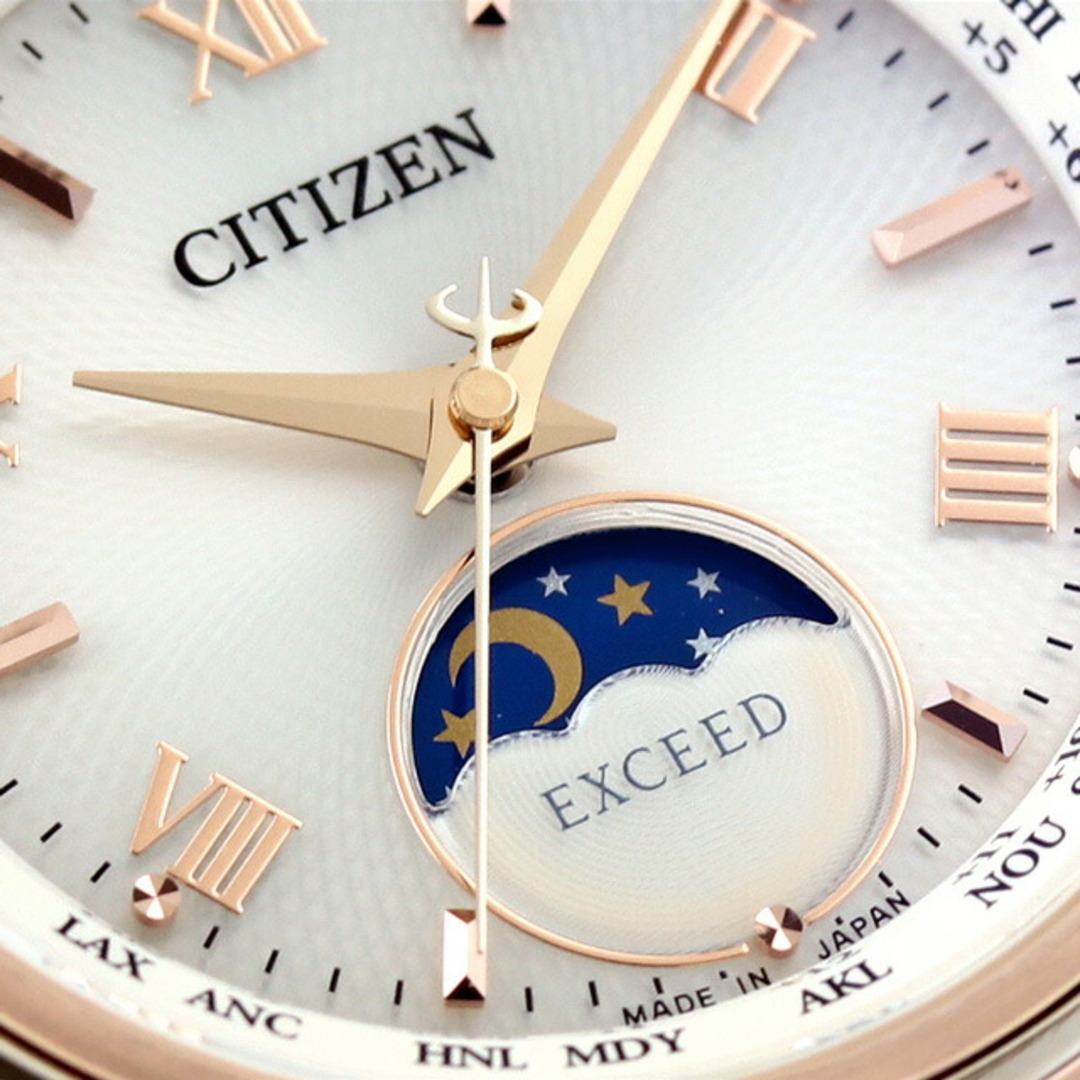 CITIZEN(シチズン)の【新品】シチズン CITIZEN EXCEED 腕時計 レディース EE1016-66A エクシード 「月暈(つきがさ)」 ダイレクトフライト ペアモデル エコ・ドライブ電波 シルバーxシルバー アナログ表示 レディースのファッション小物(腕時計)の商品写真