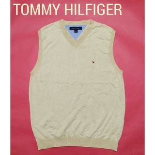 トミーヒルフィガー(TOMMY HILFIGER)の【美品】TOMMY HILFIGER(トミーヒルフィガー)メンズニットベスト M(ニット/セーター)