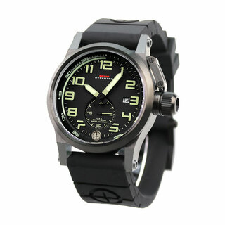 エム(M)の【新品】エム MTM 腕時計 メンズ HC1-SB4-BKLM-BR2B-A ティー エム アドベンチャーシリーズ ハイパーテック クロノ 1 44mm クオーツ（Ronda 6004/スイス製） ブラックxブラック アナログ表示(腕時計(アナログ))
