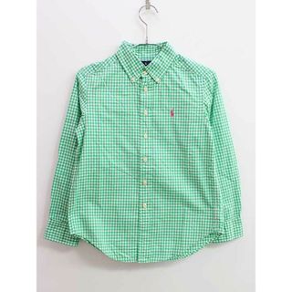 ラルフローレン(Ralph Lauren)の【春物 新入荷!】▼ラルフローレン/Ralph Lauren▼140cm 長袖シャツ 緑×白×ピンク 【中古】 子供服 キッズ  男の子 春 tops 823042(シャツ/カットソー)