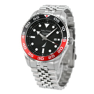 ノーティカ(NAUTICA)の【新品】ノーティカ NAUTICA 腕時計 メンズ NAPPBF145 パシフィック ビーチ 44mm クオーツ ブラックxシルバー アナログ表示(腕時計(アナログ))