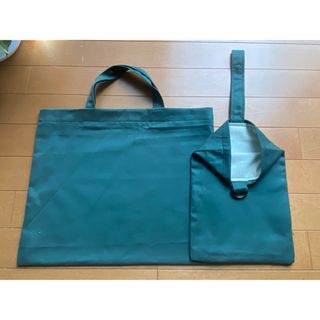 ハンドメイド　シンプルなレッスンバッグ　上履き入れ(シューズバッグ)