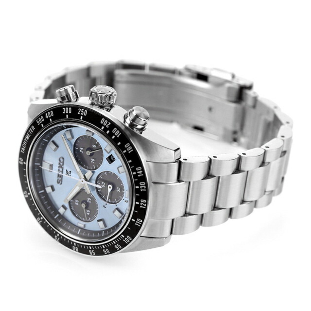 SEIKO(セイコー)の【新品】セイコー SEIKO PROSPEX 腕時計 メンズ SBDL109 プロスペックス スピードタイマー ソーラークロノグラフ レギュラーモデル ソーラー アイスブルーxシルバー アナログ表示 メンズの時計(腕時計(アナログ))の商品写真