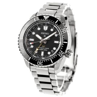 セイコー(SEIKO)の【新品】セイコー SEIKO PROSPEX 「海」シリーズ 腕時計 メンズ SBEJ011 プロスペックス ダイバースキューバ 1968 メカニカルダイバーズ 現代デザイン GMT レギュラー クオーツ ブラックxシルバー アナログ表示(腕時計(アナログ))