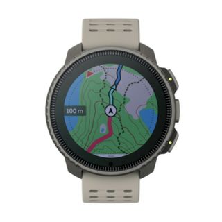 スント(SUUNTO)の【新品】スント SUUNTO 腕時計 メンズ SS050860000 バーティカル チタニウム ソーラー サンド 充電式クオーツ（ソーラー併用） 液晶xベージュ デジタル表示(腕時計(アナログ))