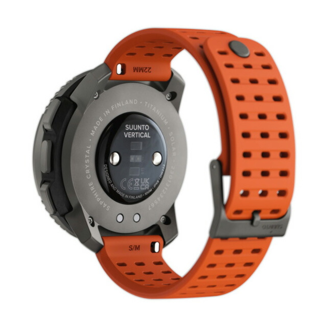 SUUNTO(スント)の【新品】スント SUUNTO 腕時計 メンズ SS050861000 バーティカル チタニウム ソーラー キャニオン 充電式クオーツ（ソーラー併用） 液晶xオレンジ デジタル表示 メンズの時計(腕時計(アナログ))の商品写真