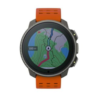 スント(SUUNTO)の【新品】スント SUUNTO 腕時計 メンズ SS050861000 バーティカル チタニウム ソーラー キャニオン 充電式クオーツ（ソーラー併用） 液晶xオレンジ デジタル表示(腕時計(アナログ))