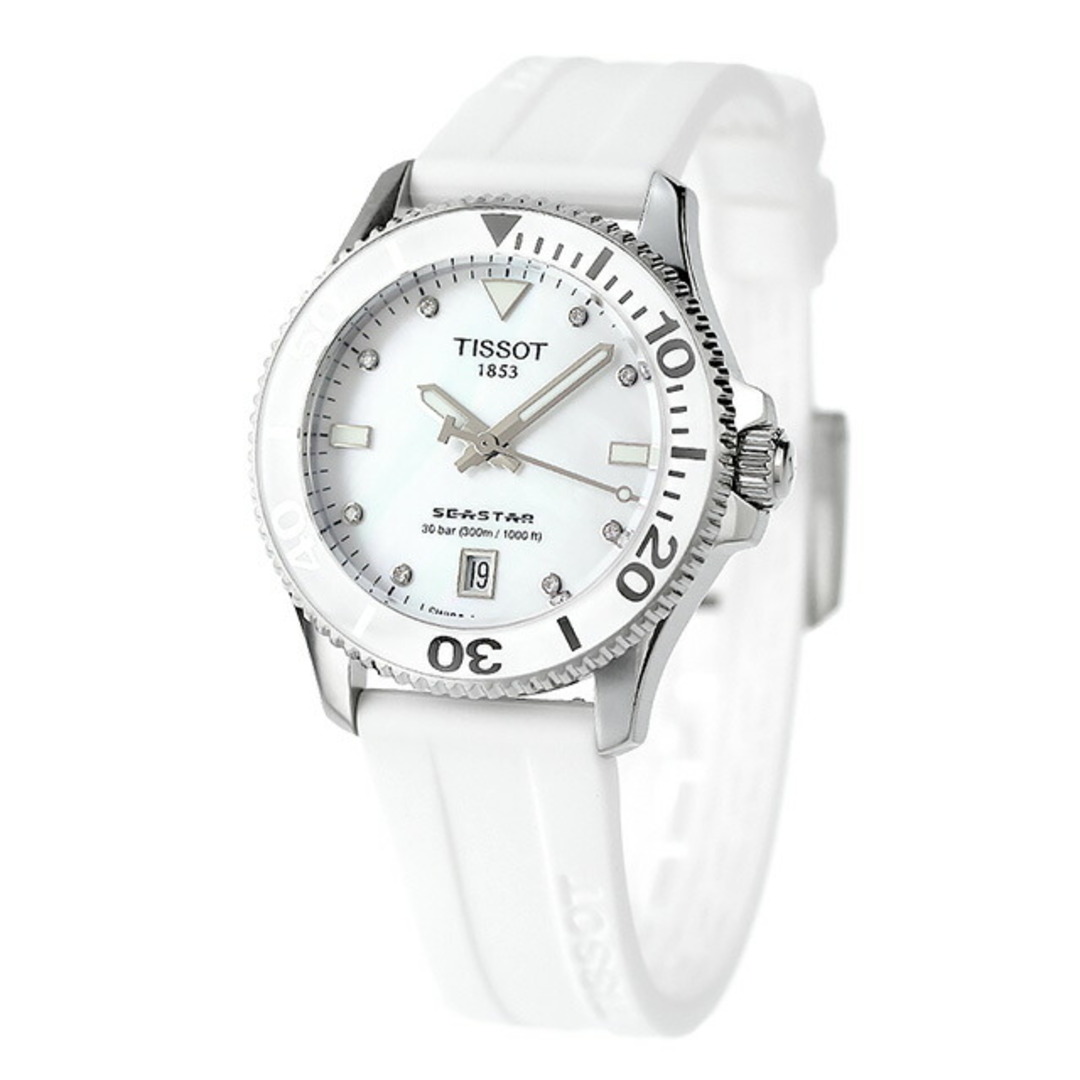 TISSOT(ティソ)の【新品】ティソ TISSOT 腕時計 メンズ T120.210.17.116.00 T-スポーツ シースター 1000 クオーツ ホワイトシェルxホワイト アナログ表示 メンズの時計(腕時計(アナログ))の商品写真