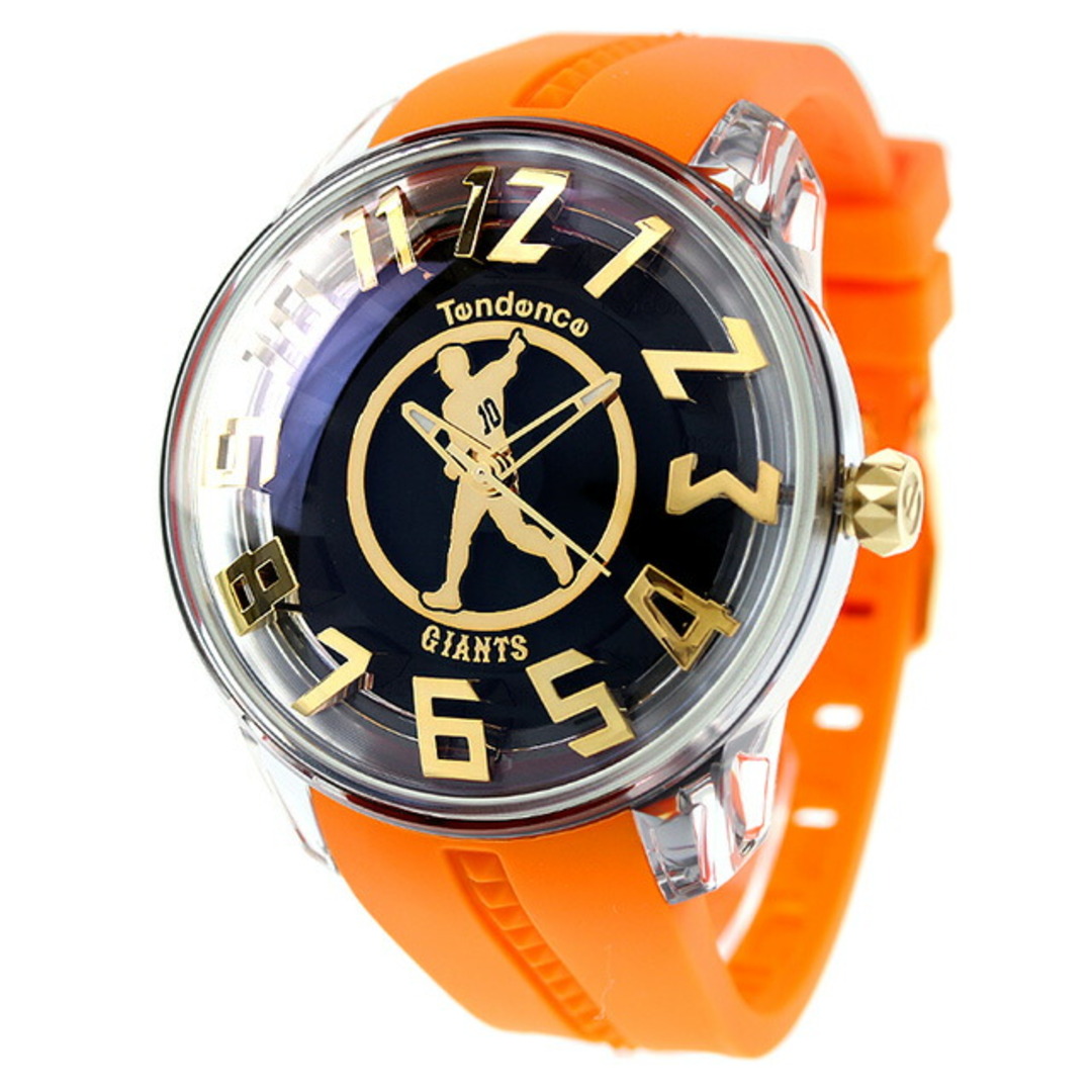 Tendence(テンデンス)の【新品】テンデンス TENDENCE 腕時計 メンズ TY023014 キングドーム 阿部選手引退記念モデル クオーツ ブラックxオレンジ アナログ表示 メンズの時計(腕時計(アナログ))の商品写真