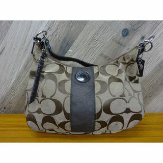 コーチ(COACH)のK静050/ COACH シグネチャ キャンバス レザー ショルダーバッグ(ショルダーバッグ)