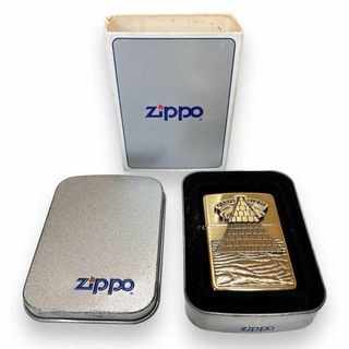 ジッポー(ZIPPO)の未着火 極美品 ZIPPO ジッポ フリーメイソン ゴールド(その他)