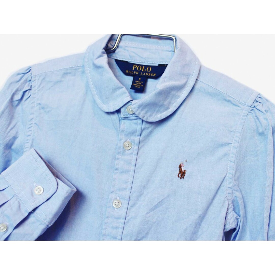 Ralph Lauren(ラルフローレン)の【春物 新入荷!】[ラルフローレン/Ralph Lauren]120cm 長袖シャツワンピース ブルー【中古】子供服 キッズ kids 女の子 春 onepi 104042 キッズ/ベビー/マタニティのキッズ服女の子用(90cm~)(ワンピース)の商品写真