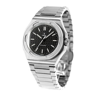 【新品】イエマ YEMA 腕時計 メンズ YWTR23-AMS URBAN TRAVELLER 自動巻き ブラックxシルバー アナログ表示(腕時計(アナログ))