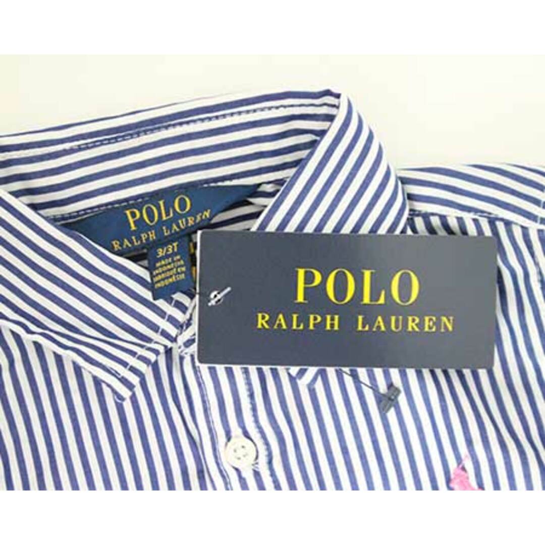 Ralph Lauren(ラルフローレン)の【春物 新入荷!】新品 未使用品〓ラルフローレン/Ralph Lauren〓100cm ワンピ―ス 白×紺  子供服 キッズ kids  女の子 春 onepi 923042 キッズ/ベビー/マタニティのキッズ服女の子用(90cm~)(ワンピース)の商品写真